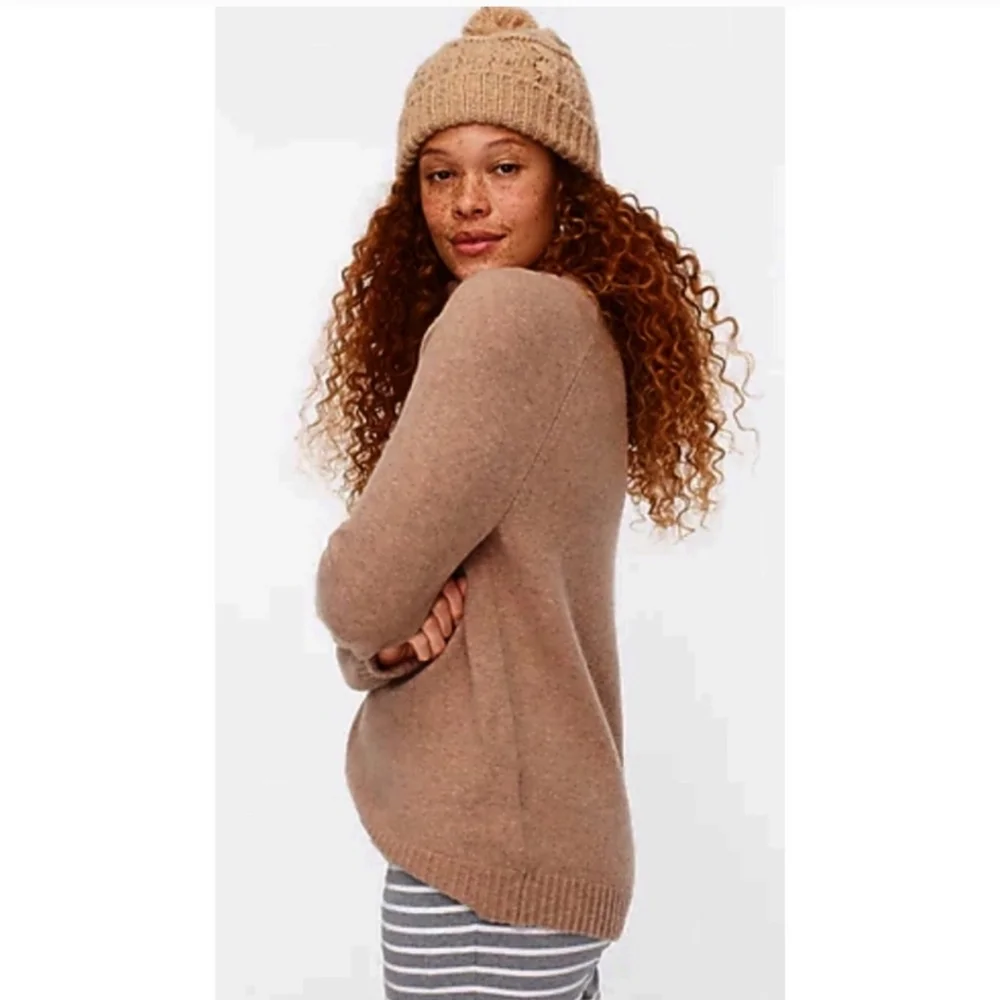 J. Crew Alpaca Merino Wool Blend Camel Turtleneck Sweater